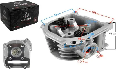 Produktbild von Zylinderkopf für 4T 60cc Roller 139QMB lange Ventile