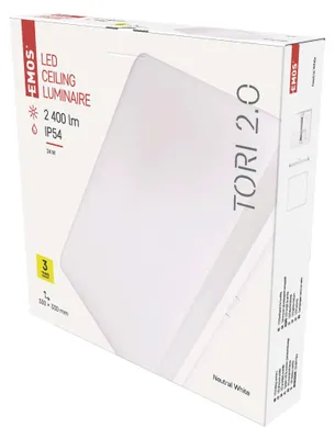 LED svítidlo TORI 33 x 33 cm, 24 W, neutrální bílá, IP54
