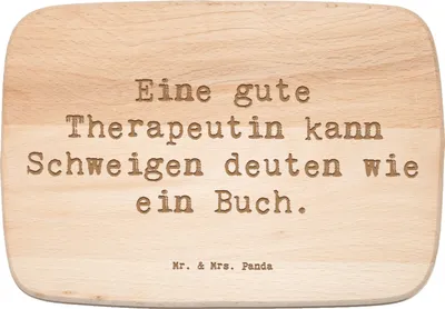 Produktbild von Mr. & Mrs. Panda Frühstücksbrett Spruch Therapeutin Weisheit - Transparent - Geschenk, schneidbrett, Schneidebrett, Beruf, Berufspassion, tiefsinnig, Frühstücksbrettchen