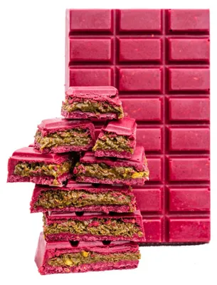Zdjęcie produktu dla Biała czekolada dubajska z malinami 140 g