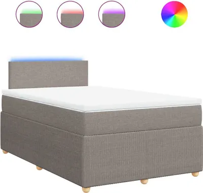 Produktbild von vidaXL Boxspringbett mit Matratze Taupe 120x190 cm Stoff