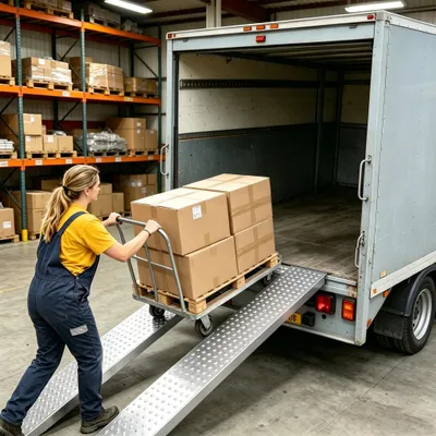 Productafbeelding van QEENTOE antislip oprijplaten/laadplanken, 2 stuks, zilver, 160 x 23 cm, geschikt tot 400 kg, gemaakt van verzinkt staal, voor aanhangwagens, motorfietsen, ATV's en quads