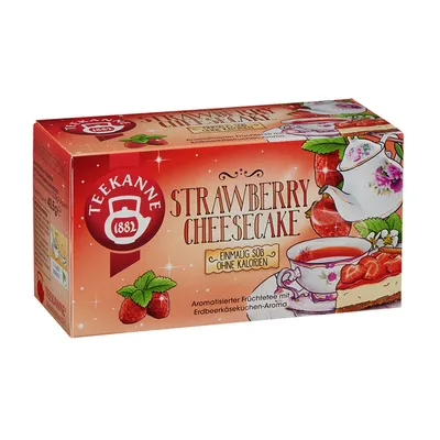 Produktbild von Teekanne Strawberry Cheesecake Früchtetee Erdbeerkuchen Aroma 40g