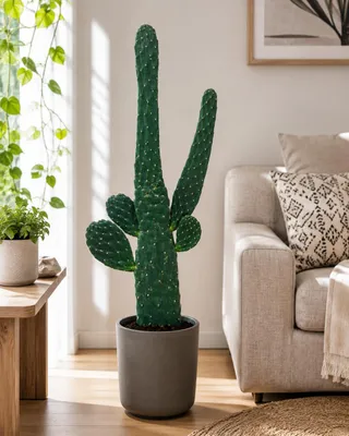 Produktbild von Consolea rubescens 40–50 cm Baumopuntie Feigenkaktus Opuntia exotischer Kaktus pflegeleichte Sukkulente Zimmerpflanze, KI-generiertes Bild