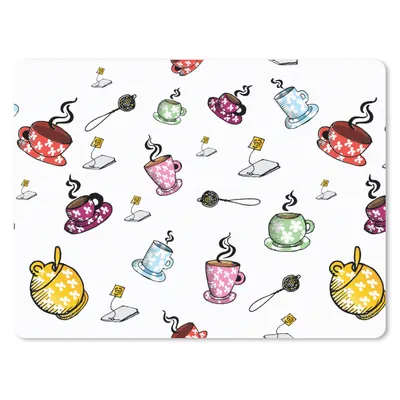 Produktbild von MuchoWow® Mauspad Mousepad Tee - Tassen 23x19 cm - Mousepads - Maus Mat - Pad - Mausunterlage - Schreibtischunterlage - Mauspad