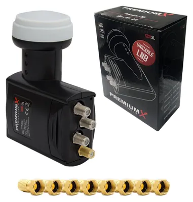 Produktbild von PremiumX SCR-3L Unicable LNB SCR 3 Legacy Einkabel Unikabel 4 + 3 Teilnehmer 8x F-Stecker