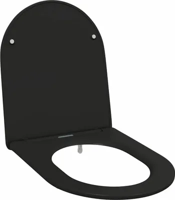 Immagine prodotto di vidaXL Sedile per WC Nero 47 x 36 x 3,4 cm Duroplast