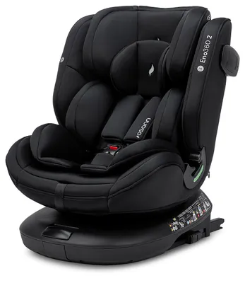 Productafbeelding van Osann Eno360 2, kinderzitje, 360 graden draaibaar met Isofix, geschikt voor kinderen van 40-150 cm, autostoeltje met Isofix en Top-Tether – volledig zwart