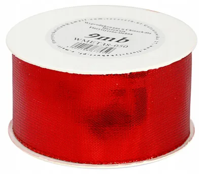 Image de Pogotowie Florystyczno-Ślubne Ruban Métallisé Rigide Rouge 38mm