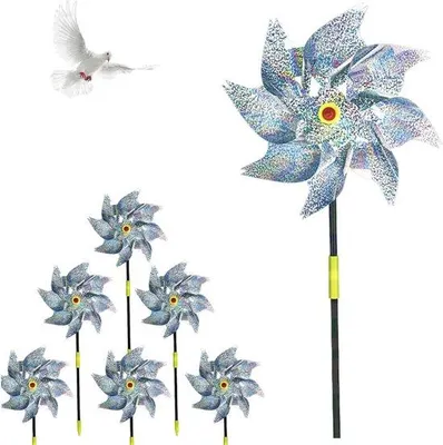 Immagine prodotto di Mulino a vento per la protezione dagli uccelli, riflettente, per fattorie, giardini e balconi