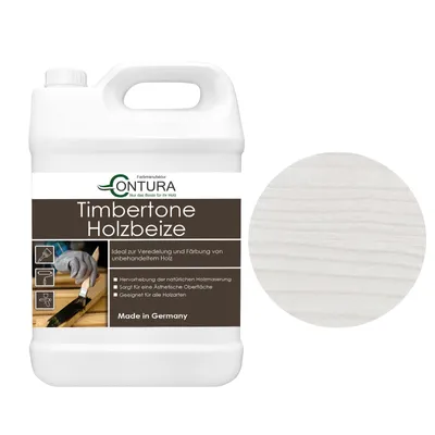Produktbild von Contura Holzbeize 5Liter Holzfarbe Tischler Positiv Beize Holz Farbe Wasserbeize Parkett - Weiß