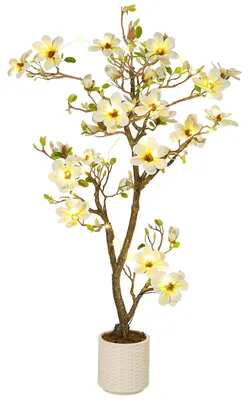 Productafbeelding van Kunstmagnolia, 150 cm – Realistische kunstplant voor binnen, kantoor en terras, vereist geen onderhoud