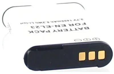 Produktbild von Akku für Nikon EN-EL23 Li-Ion 3,8 Volt 1400 mAh schwarz.