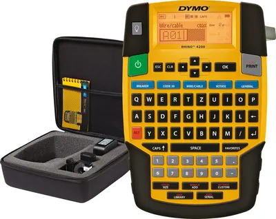 Produktbild von DYMO Rhino 4200 Etikettiergerät im Hartschalenkoffer QWERTZ Tastatur