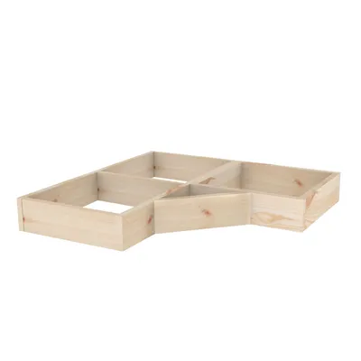 Produktbild von Sockel für Eckmodul, natur, Holz