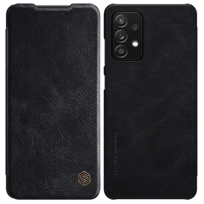 Produktbild von Nillkin Qin Lederholsteretui für Samsung Galaxy A72 4G schwarz