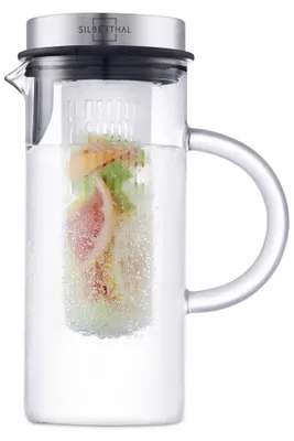 Imagen del producto de Jarra de vidrio con tapa y filtro para frutas, 1 litro