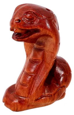 Produktbild von Holz geschnitzte Schlangenfigur für Terrasse und Gartenbereich