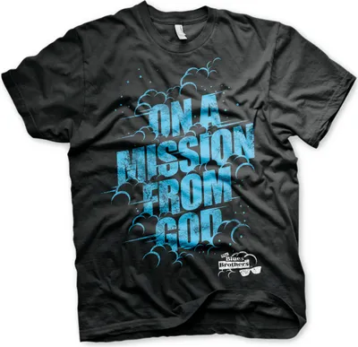 Produktbild von On A Mission From God - Blues Brothers T-Shirt - X-Large - Black
