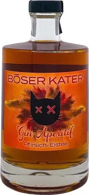 Produktbild von Böser Kater Pfirsich-Eistee Gin Aperitif 500ml 15,2% Vol.