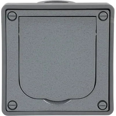 Produktbild von Busch-Jaeger 2011-0-3871, CEE 7/3, 2P+E, Schwarz, Grau, Aluminium, Kunststoff, 250 V, 16 A