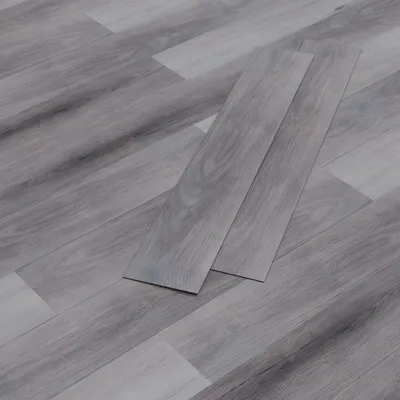 Produktbild von HAGO24 Klebevinylboden 2,23m² Grau Kiefer Bodenbelag Laminat Holzmusterung 2mm Dicke Wasserresistent PVC 16 Planken Feuchtraumgeeignet