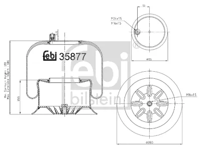 Produktbild von FEBI BILSTEIN 35877 Federbalg, Luftfederung