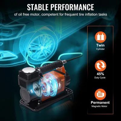 Immagine prodotto di Pompa per compressore d'aria - 12V - 150 PSI - 30 MPa - Portatile - per pneumatici di camion, Jeep, veicoli e SUV