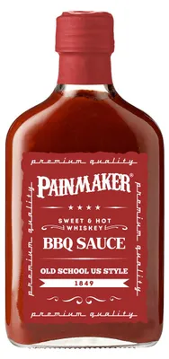 Zdjęcie produktu dla Painmaker Sweet und Hot Whiskey BBQ Sauce Old School US Style 195ml