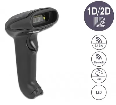 Produktbild von Delock Barcode Scanner 1D und 2D für 2,4 GHz, Bluetooth oder USB