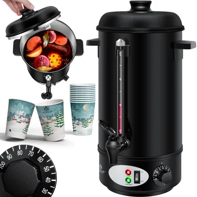 Produktbild von KESSER® Glühweinkessel Edelstahl Glühweinkocher Glühweinautomat Heißgetränkeautomat Wasserkocher Heißwasserspender Kocher Einkochautomat