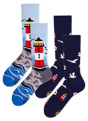 Produktbild von Many Mornings uni sokken Nordic Lighthouse