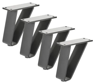 Produktbild von SOTECH Möbelfuß TANGO 120 mm schwarz matt – Sockelfuß Stahl (4 Stück)