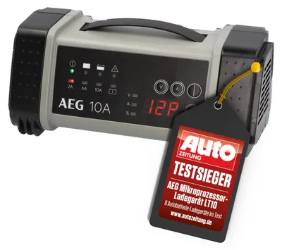 Produktbild von AEG Mikroprozessor Batterieladegerät LT 10, 10A für 12/24V Autobatterien, 9-stuf