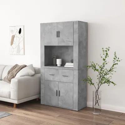 Produktbild von vidaXL Highboard Betongrau Holzwerkstoff