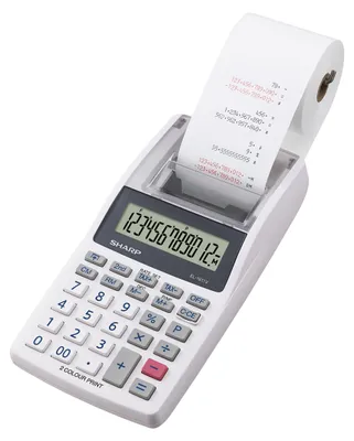 Produktbild von Sharp EL-1611V, Desktop, Finanzrechner, 12 Ziffern, 1 Zeilen, Wechselstrom/Batterie, Grau, Weiß