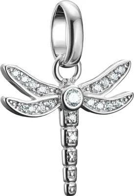 Obrázok produktu pre Thomas Sabo Charm-Anhänger Libelle mit Steinen Connect Silber