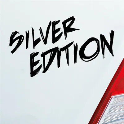 Produktbild von Auto Aufkleber Silver Edition Auto Car Tuning 15x7 cm Schwarz Matt Sticker Heckscheibenaufkleber