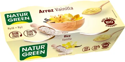 Image de NaturGreen Dessert au riz à la vanille(2 x 125g), 39717