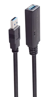 Produktbild von shiverpeaks BS13-39055, 5 m, USB A, USB A, USB 3.2 Gen 1 (3.1 Gen 1), Schwarz