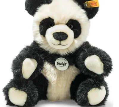 Produktbild von Steiff  Manschli Panda 24 schwarz/ weiss sitzend 060021
