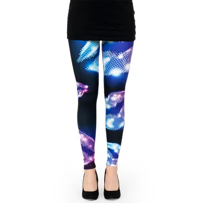 Produktbild von cosey - Bedruckte Motiv-Leggings (Einheitsgröße) - Design Disko