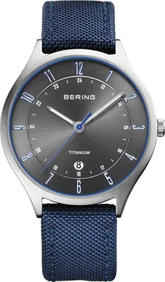 Produktbild von Bering Herren Uhr Armbanduhr Titan Ultra Slim - 11739-873 Textil