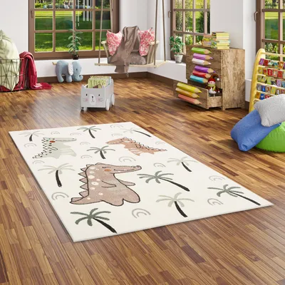 Produktbild von Kinder Teppich Softstar Kids Dino Creme, Größe:200x290 cm