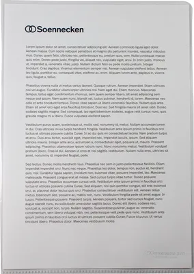 Produktbild von Soennecken Sichthülle 1510 DIN A4 PP transparent 10 St./Pack.