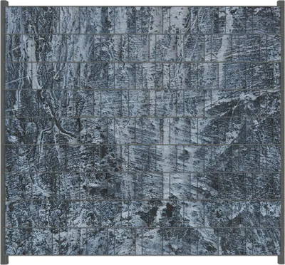 Produktbild von Wallario Zaunsichtschutz mit Motiv Alte graue Steinwand für Ein- und Doppelstabmatten Zäune in der Größe 200 x 180 cm