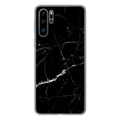 Produktbild von MuchoWow® Handyhülle Schutzhülle Hülle für Huawei P30 Pro Marmor - Schwarz - Marmoroptik - Weiß - Luxus - Stein Silikon Softcase Handy Hülle - Schutzdeckel