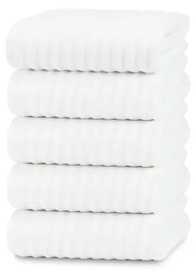 Produktbild von 5er Set Duschtücher, Größe 70x140 cm, 100% Baumwolle, weiß