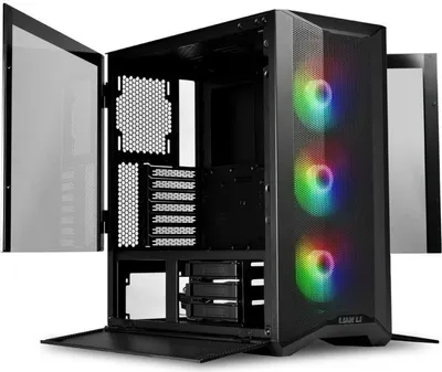 Produktbild von Lian Li Lancool II Mesh RGB , Midi Tower, PC, Schwarz, Transparent, ATX, EATX, ITX, micro ATX, Netz, Stahl, Gehärtetes Glas, Multi