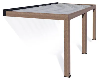 Produktbild von Palram - Canopia Helsinki 364 Terrassenüberdachung aus Holz 3x6,5 m